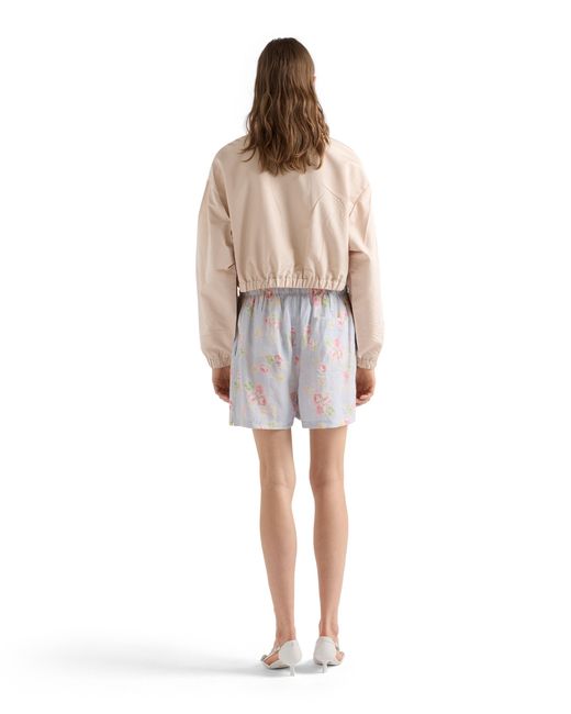Prada Natural Faille Blouson Jacket, Sand