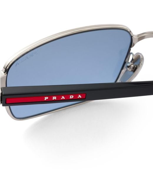 Prada Blue Linea Rossa Sunglasses for men