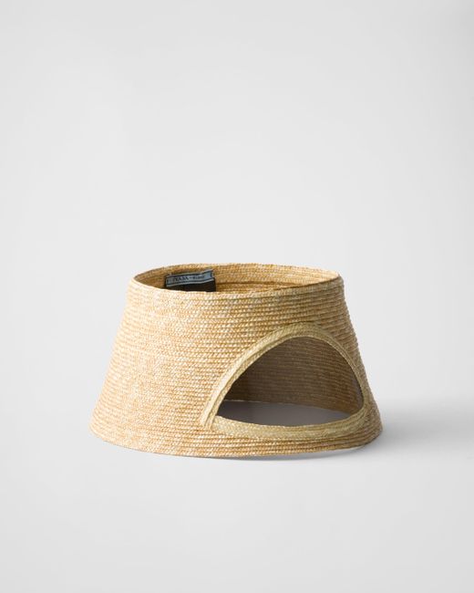 Prada Natural Straw Visor