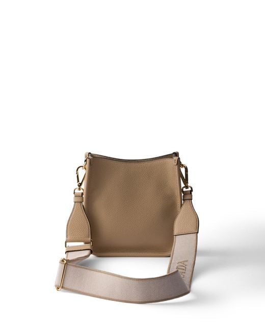 Prada Natural Mini Leather Shoulder Bag