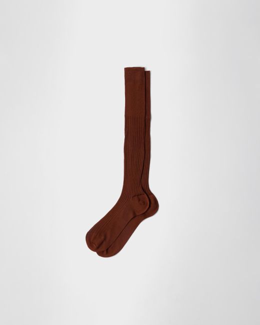 Prada White Calf-Length Socks for men