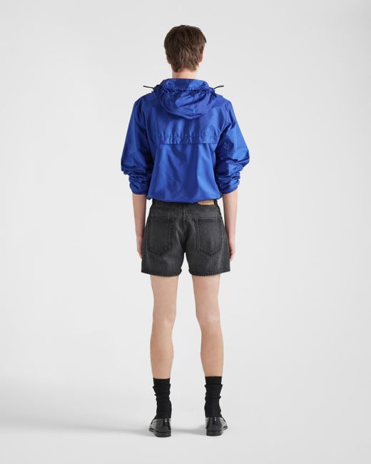 Prada Blue Re-nylon Blouson Jacket for men