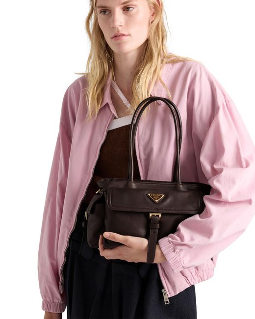 Prada Black Explore Medium Nappa Leather Tote Bag