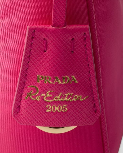 Prada Pink Re-Edition 2005 Re-Nylon And Saffiano Mini Bag