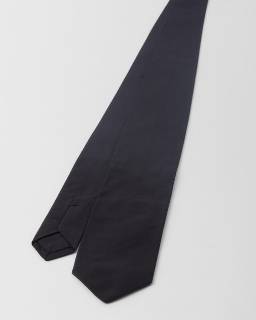 Cravate En Soie Prada pour homme en coloris White