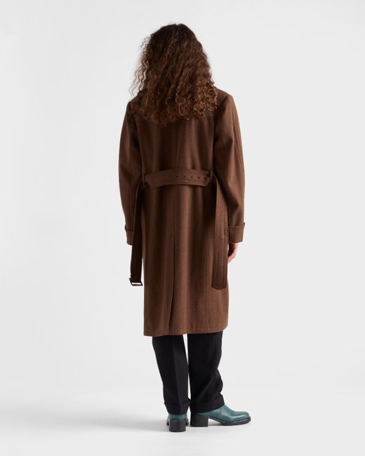 Soprabito Doppiopetto di Prada in Brown da Uomo