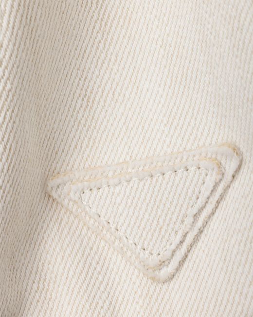 Prada White Denim Baseball Cap for men