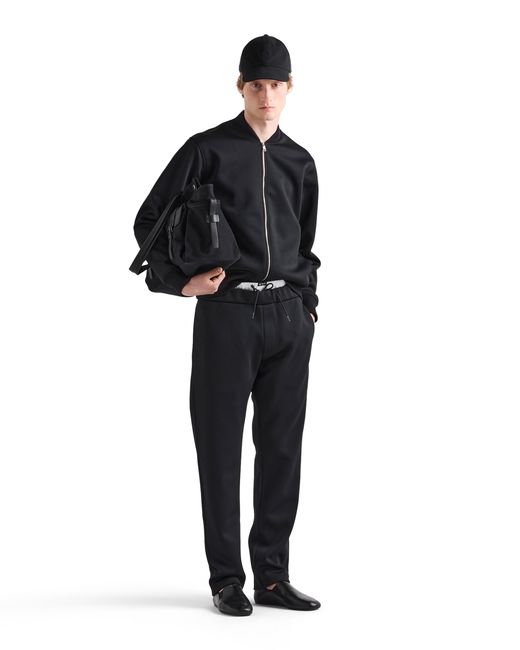 Prada Black Technical Jersey Pants for men