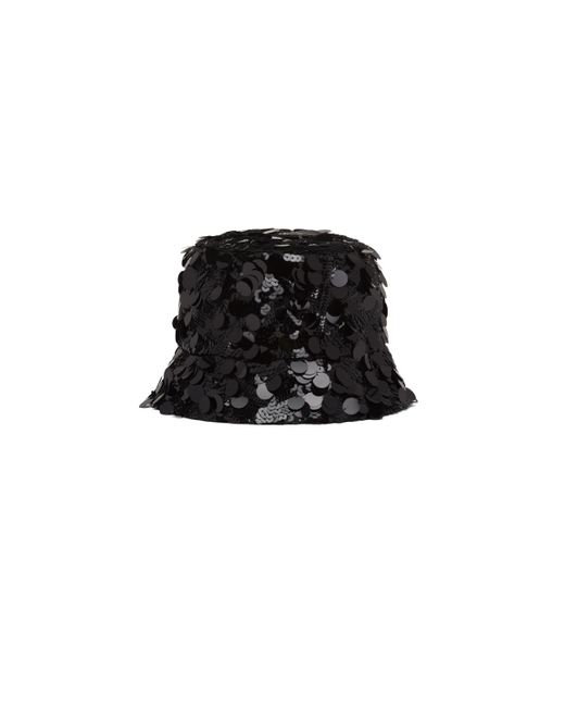 Prada Black Sequin Bucket Hat