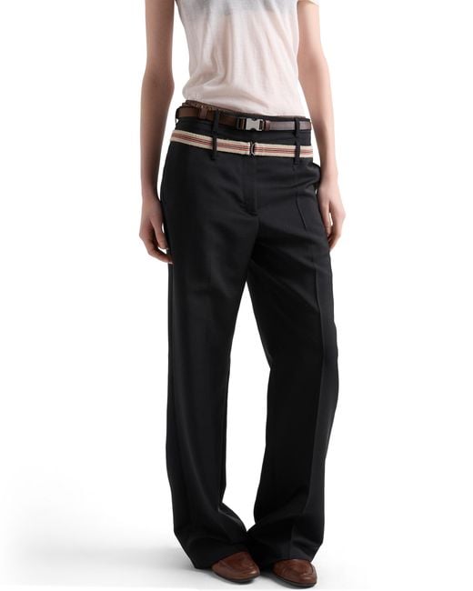 Prada Black Kid Mohair Pants