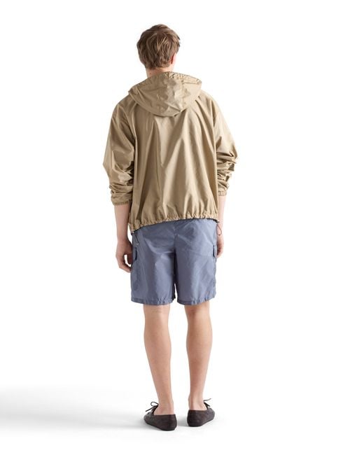 Prada Blue Re-Nylon Swim Trunks, Aviation for men