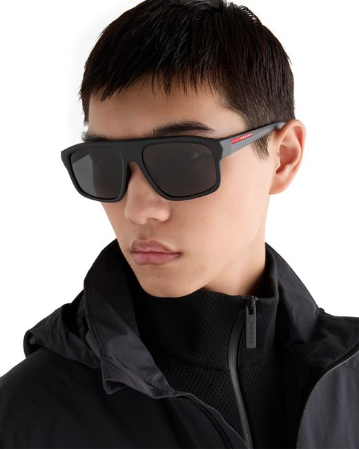 Prada Blue Linea Rossa Sunglasses for men
