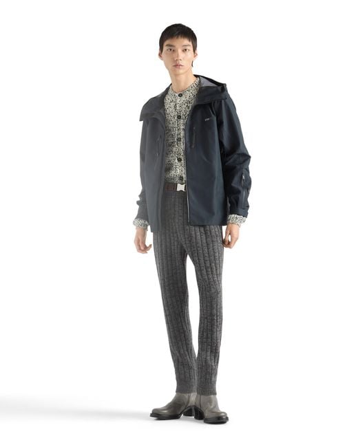 Prada Blue Technical Fabric Jacket for men