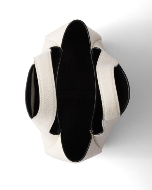 Prada White Liaison Mini Leather Handbag