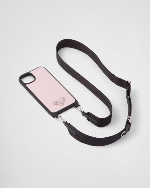 Prada Multicolor Saffiano Leather Case For Iphone 14 Plus