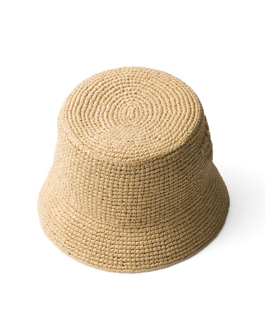 Prada Natural Crochet Bucket Hat