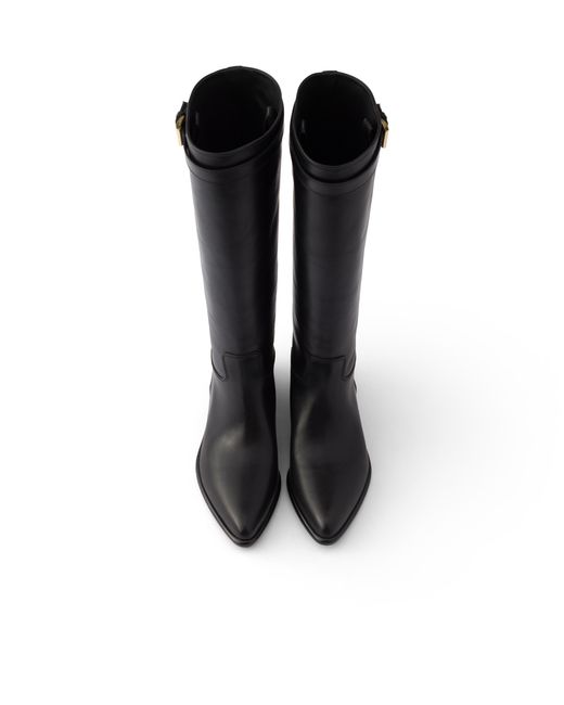 Prada Black Leather Boots