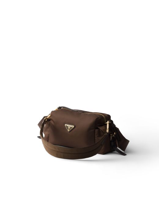 Prada Brown Explore Small Re-Nylon And Leather Shoulder Bag, Sienna