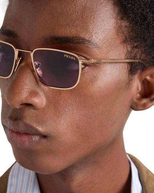 Prada Purple Sunglasses With Logo for men