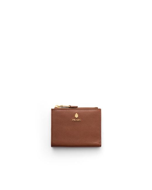 Prada Brown Small Leather Wallet