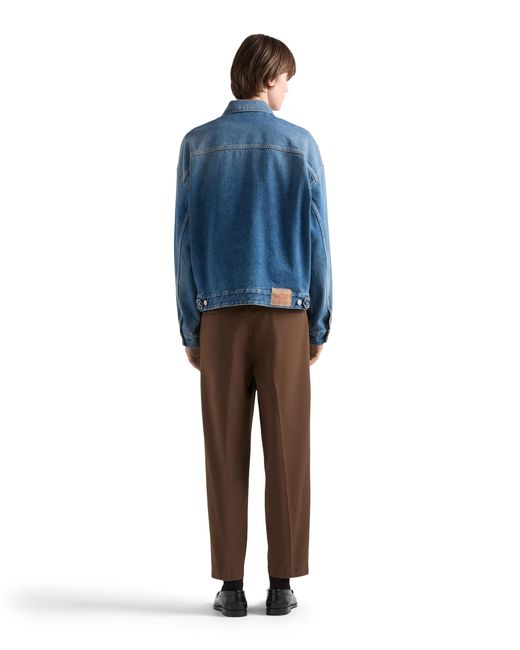 Prada Blue Denim Blouson Jacket for men