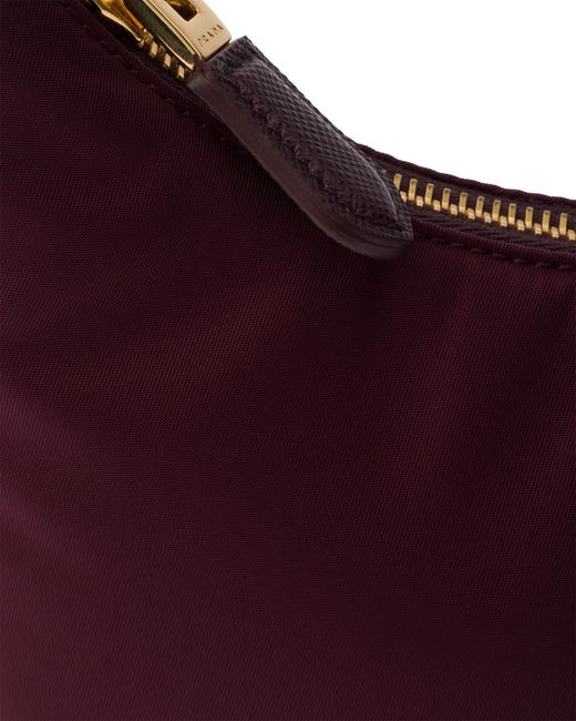 Prada Purple Re-Edition 2005 Re-Nylon And Saffiano Mini Bag