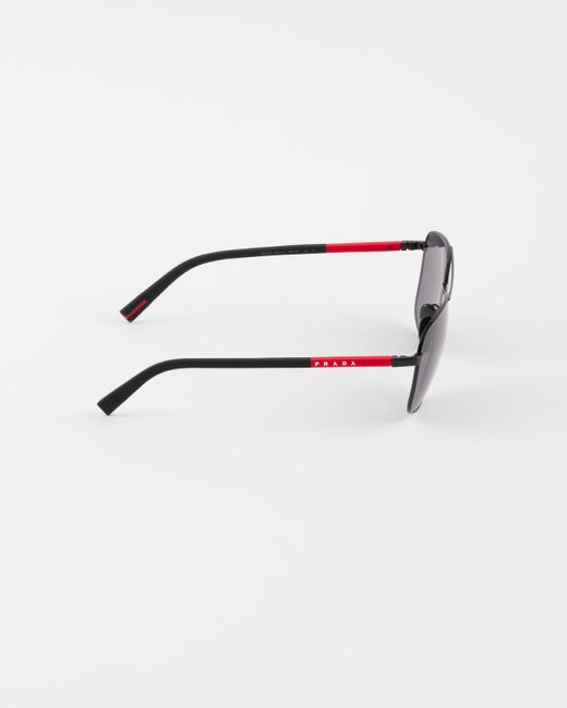 Prada Gray Linea Rossa Sunglasses for men