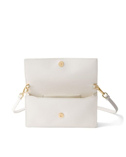 Prada White Saffiano Leather Mini-Bag