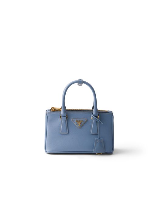 Prada Blue Galleria Mini Saffiano Leather Bag, Aviation