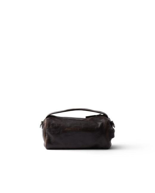 Prada Brown Nappa Leather Shoulder Bag for men
