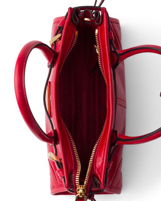 Prada Red Bonnie Leather Mini Handbag