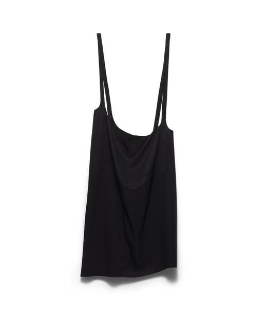 Prada Black Crepe Skirt With Suspender Straps