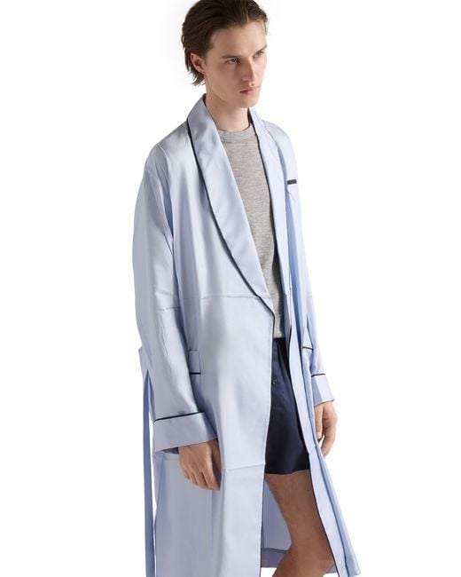 Prada Blue Silk Robe for men