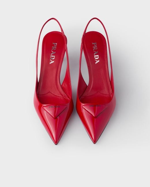 Décolleté Slingback di Prada in Red