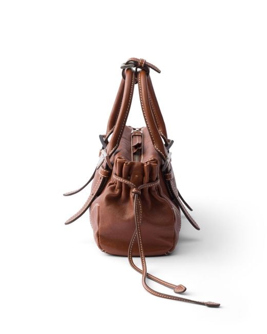 Borsa Karin Small di Prada in Brown