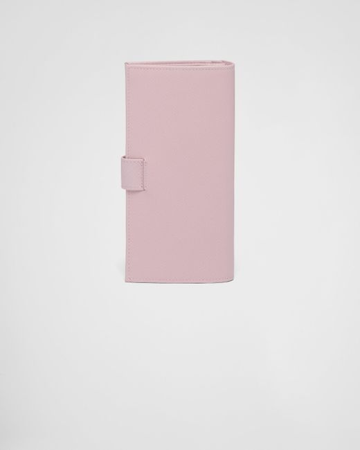 Prada Pink Large Saffiano Leather Wallet