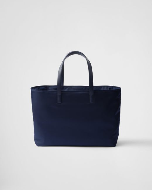Grand Cabas Re-Edition 1978 En Re-Nylon Et Cuir Saffiano Prada en coloris Blue