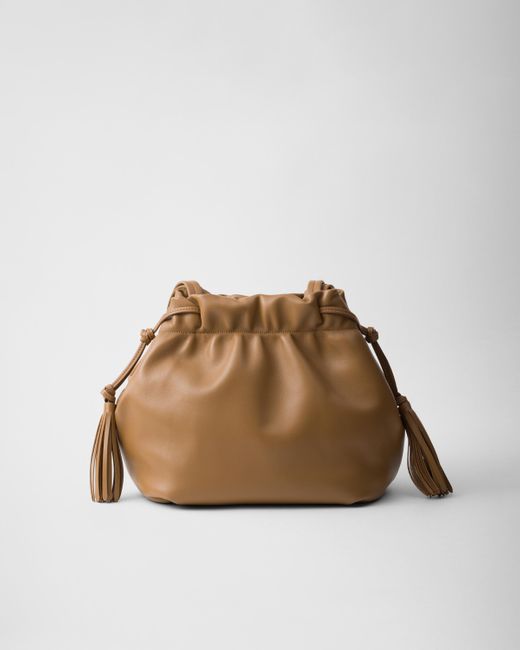 Prada Brown Nappa Leather Shoulder Bag