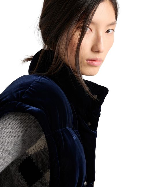 Prada Black Velvet Down Jacket