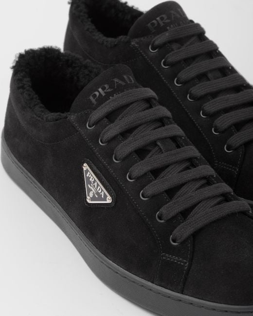 Prada Black Suede Sneakers for men