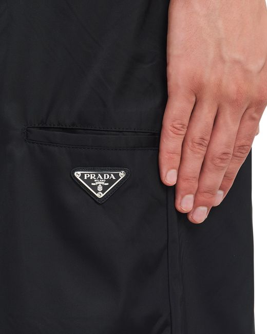 Prada Black Re-Nylon Bermudas for men