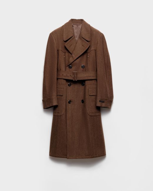 Soprabito Doppiopetto di Prada in Brown da Uomo