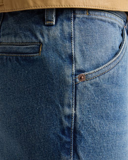 Prada Blue Regular Washed Denim Jeans for men
