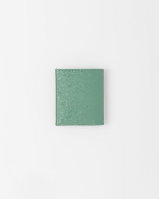 Prada Green Saffiano Leather Wallet for men