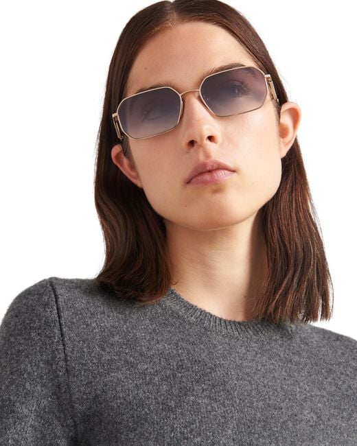 Prada Multicolor Sunglasses With Triangle Logo