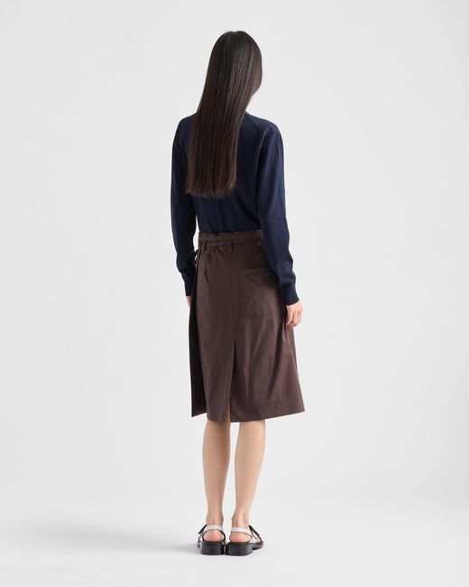 Cardigan En Coton Prada en coloris Blue