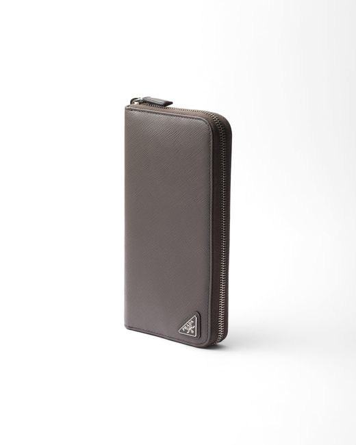 Prada Gray Saffiano Wallet for men