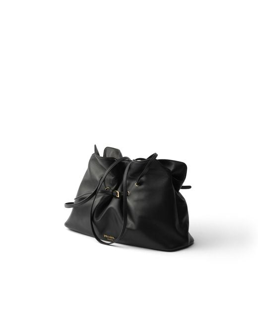 Prada Black Dada Large Nappa Leather Tote Bag