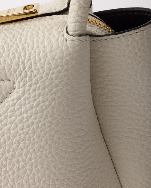 Prada White Liaison Mini Leather Handbag