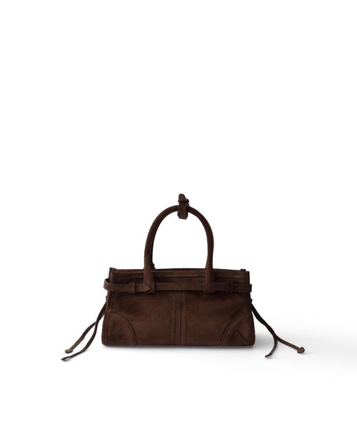 Prada Brown Bonnie Suede Mini Handbag